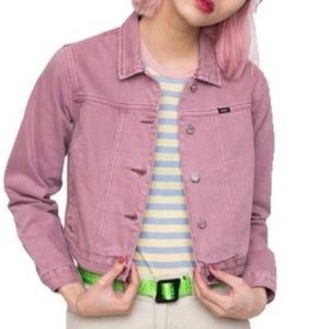 Obey Mauve Cropped Jean Jacket